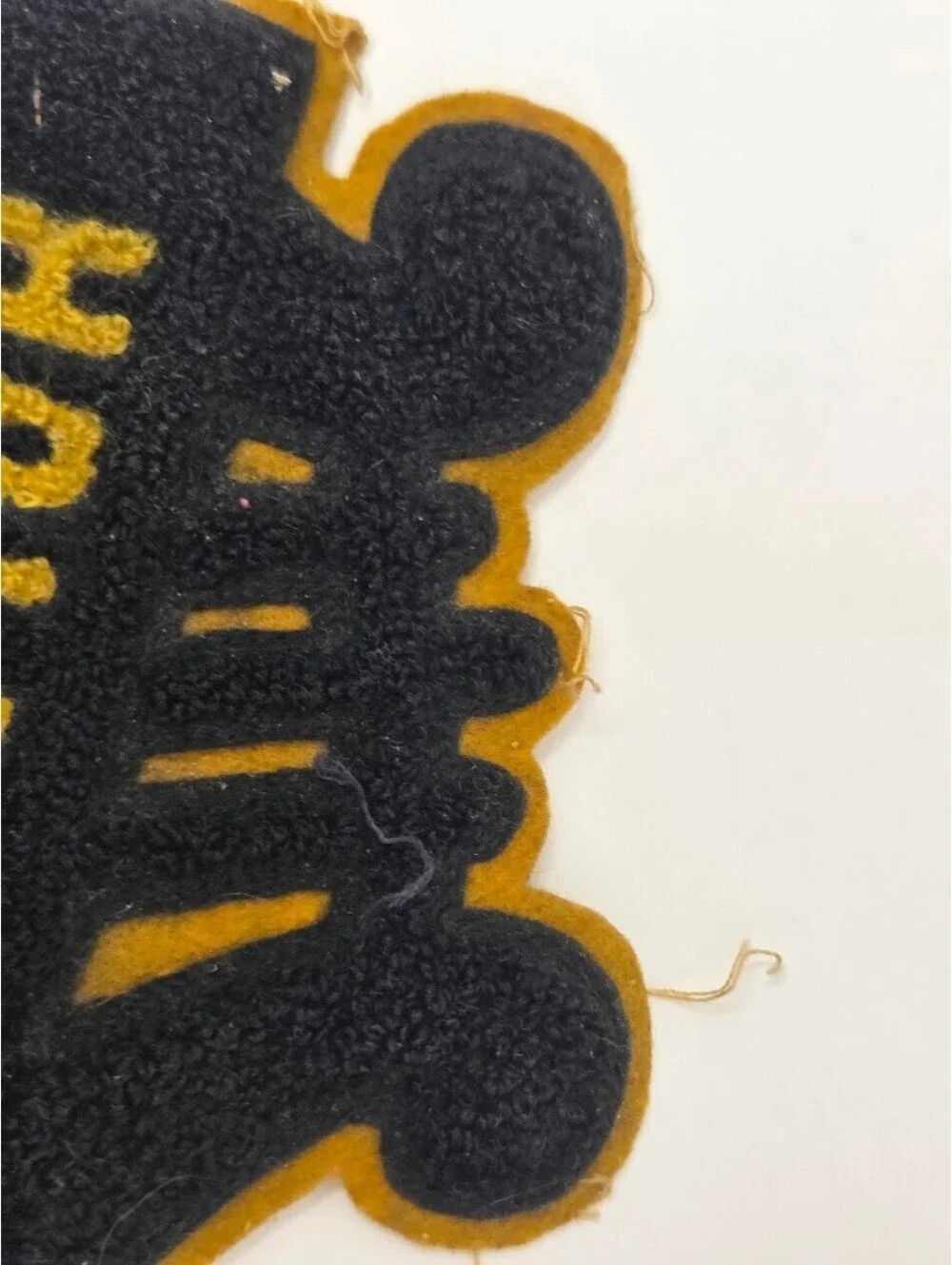 Halleck Felt Patch Black Gold Embroidered Lyre Design Roughly 6 Inches